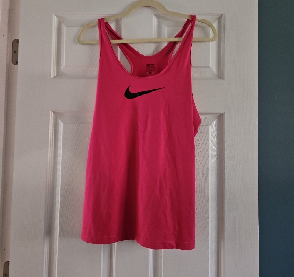 Nike Dri Fit Raspberry Pink Tank Top with Racerback Design Size XL